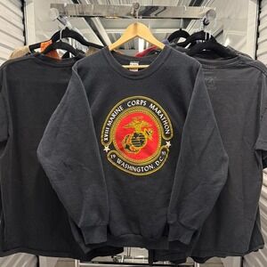 Vintage 90's United States Marine Corps Fruit Of The Loom Crewneck Sweater